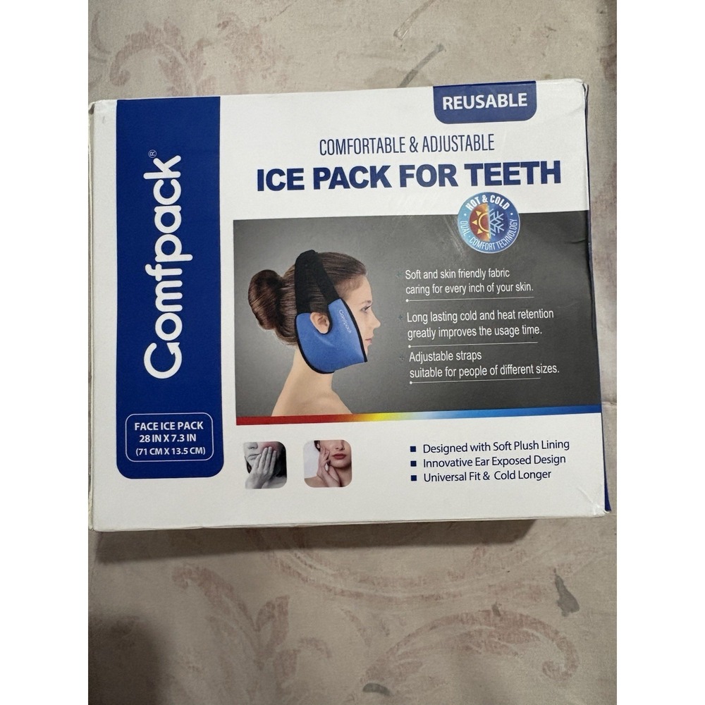 Comfpack Jaw Ice Pack for Teeth Wisdom Teeth Removal TMJ Hot Cold Therapy Wrap
